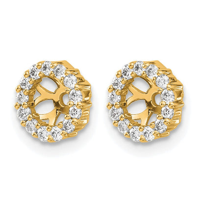 14K Gelbgold Ohrring-Jacket mit 0,25 ct. im Labor gezüchtetem Diamant VS/SI+ G+ für 4,25 mm Ohrringe