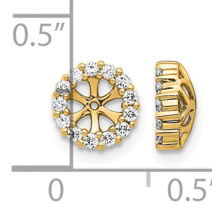 14K Gelbgold Ohrring-Jacket mit 0,25 ct. im Labor gezüchtetem Diamant VS/SI+ G+ für 4,25 mm Ohrringe
