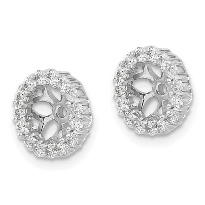 10K Weißgold Diamant Ohrring Jacken