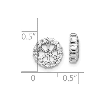 10K Weißgold Diamant Ohrring Jacken