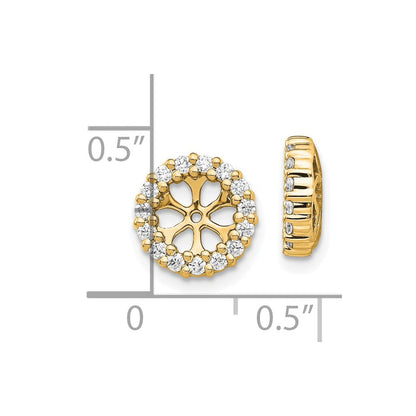 10K Gelbgold Diamant Ohrring Jacken