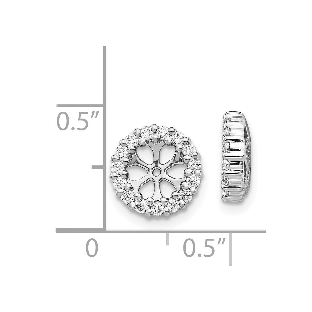 14K Weißgold Diamant Ohrring Jacken