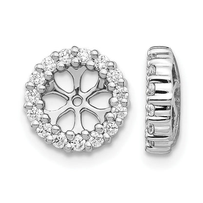 14K Weißgold Ohrring-Jacket mit 0,5 ct. laborgezüchteten Diamanten VS/SI+ G+ für 5,25 mm