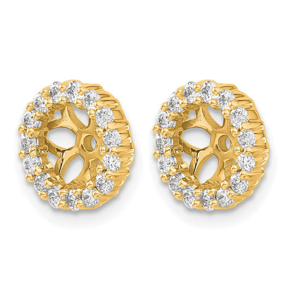 14K Gelbgold Ohrring-Jacket mit 0,5 ct. laborgezüchtetem Diamant VS/SI+ G+ für 5,25 mm Ohrringe