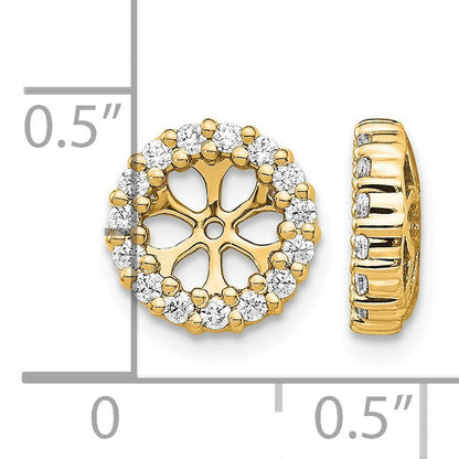 14K Gelbgold Ohrring-Jacket mit 0,5 ct. laborgezüchtetem Diamant VS/SI+ G+ für 5,25 mm Ohrringe