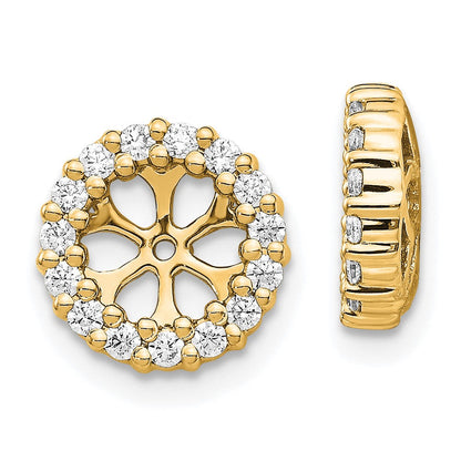 14K Gelbgold Ohrring-Jacket mit 0,5 ct. laborgezüchtetem Diamant VS/SI+ G+ für 5,25 mm Ohrringe