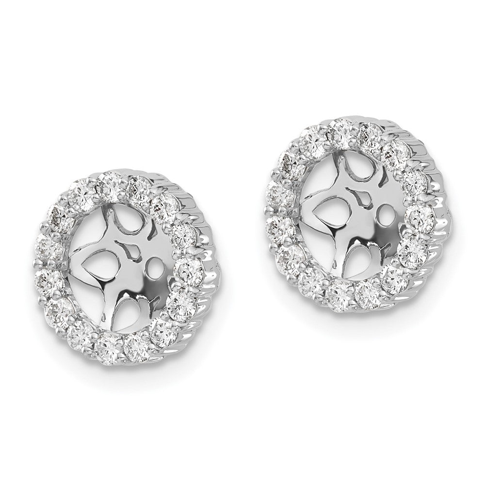 14K Weißgold Ohrring-Jacket mit 0,5 ct. laborgezüchteten Diamanten VS/SI+ G+ für 6,5 mm Ohrringe
