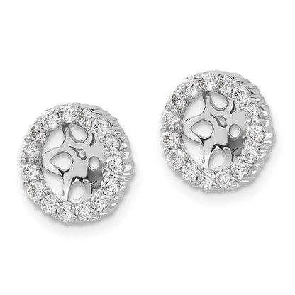 14K Weißgold Ohrring-Jacket mit 0,5 ct. laborgezüchteten Diamanten VS/SI+ G+ für 6,5 mm Ohrringe