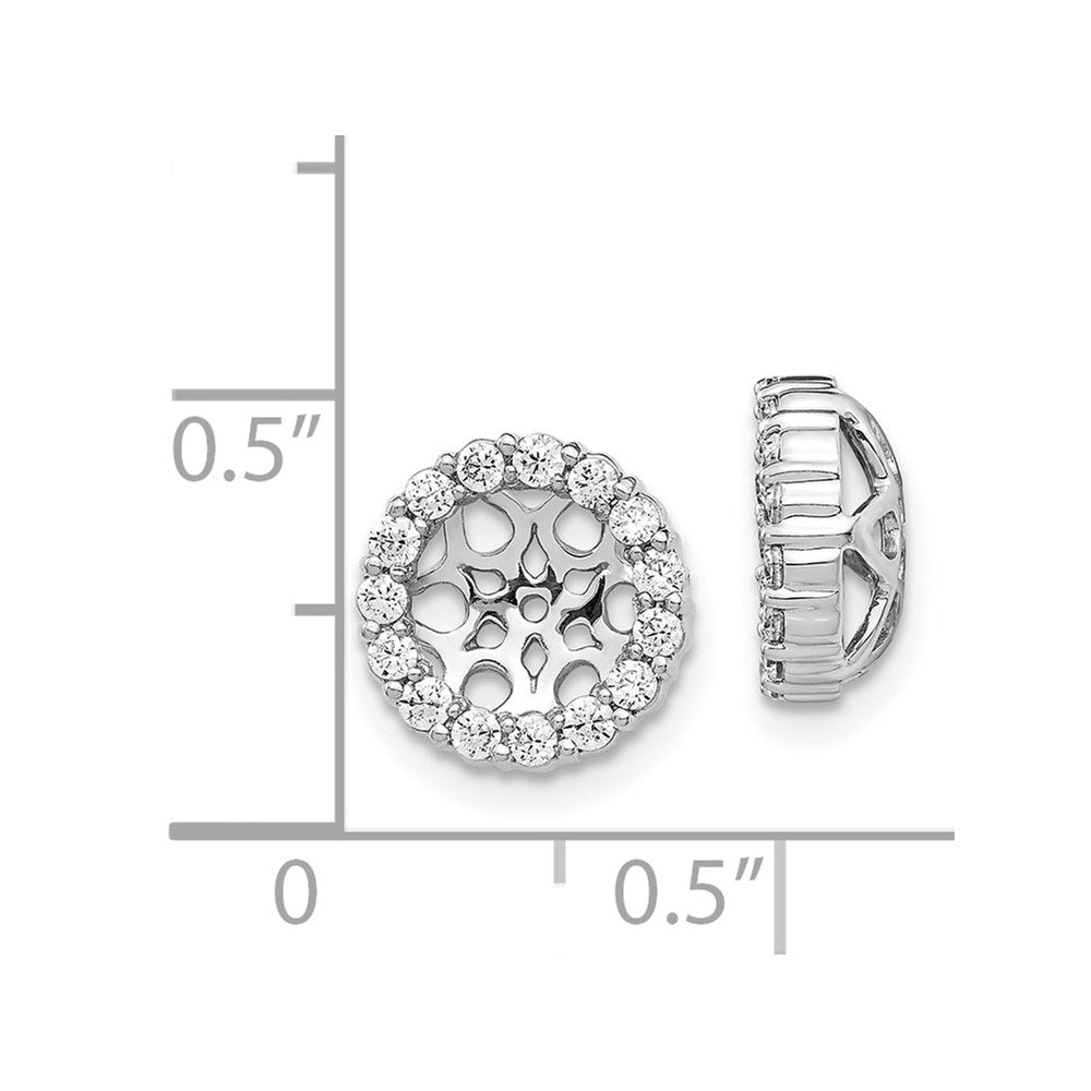 14K Weißgold Diamant Ohrring Jacken