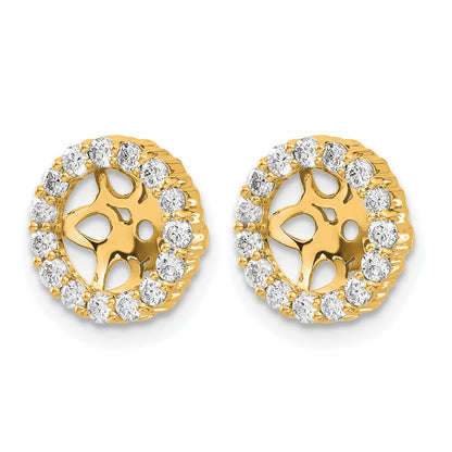 14K Gelbgold 0,5 ct. Laborgezüchteter Diamant VS/SI+ G+ für 6,5 mm Ohrring-Jacket