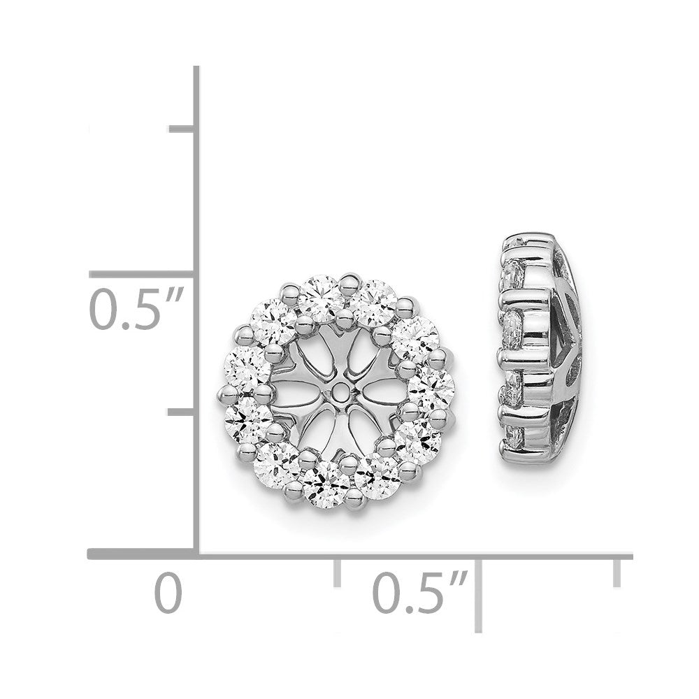 14K Weißgold Diamant Ohrring Jacken
