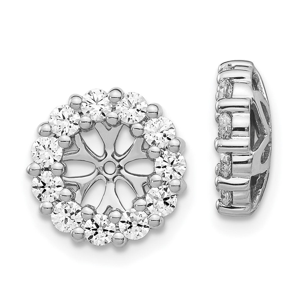14K Weißgold Diamant Ohrring Jacken
