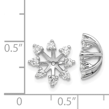 14K Weißgold Aa Fantasie Diamant Ohrring Jacke