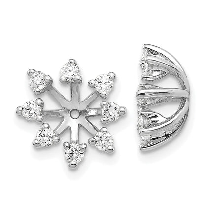 14K Weißgold Aa Fantasie Diamant Ohrring Jacke
