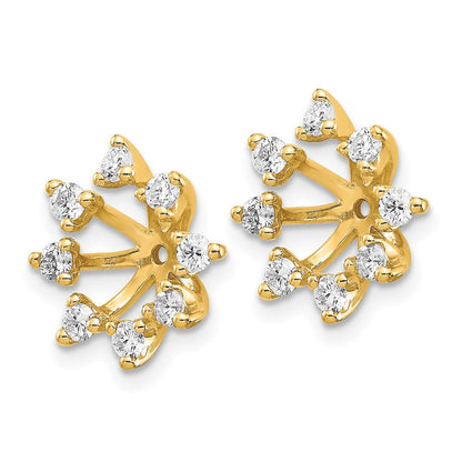 14K Gelbgold Aa Fantasie Diamant Ohrring Jacke