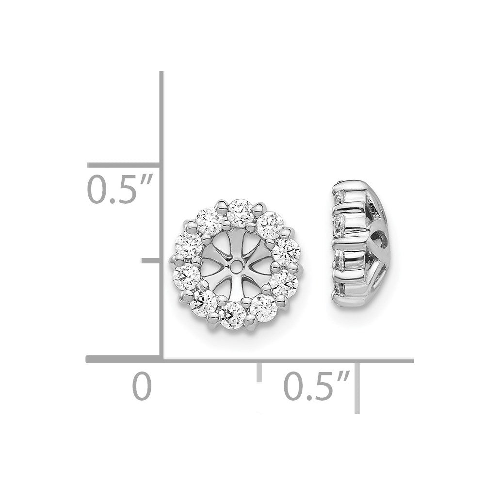14K Weißgold Diamant Ohrring Jacken
