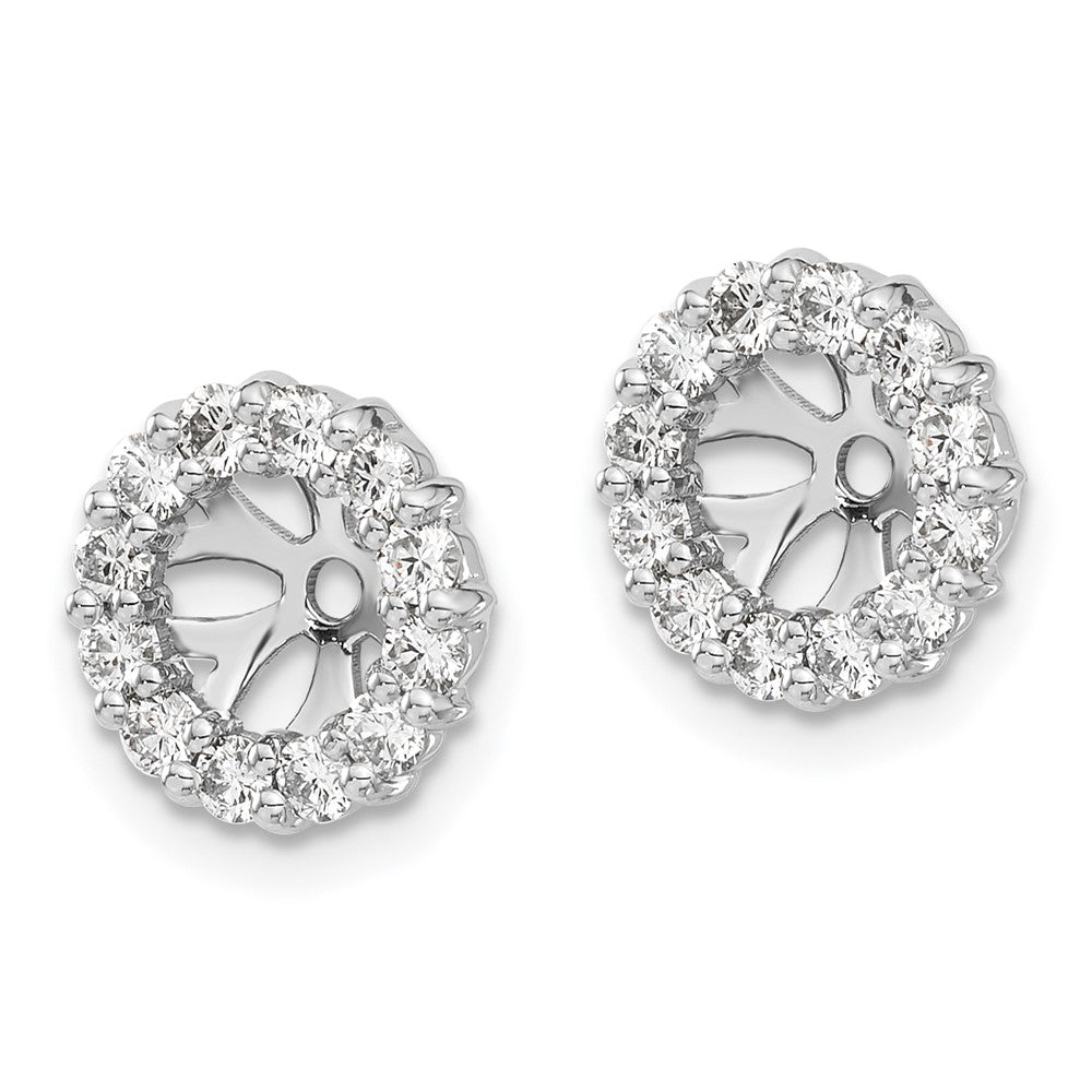 14K Weißgold Ohrring-Jacket mit 0,75 ct. laborgezüchtetem Diamant VS/SI+ G+ für 5,25 mm Ohrringe