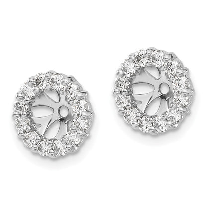 14K Weißgold Ohrring-Jacket mit 0,75 ct. laborgezüchtetem Diamant VS/SI+ G+ für 5,25 mm Ohrringe