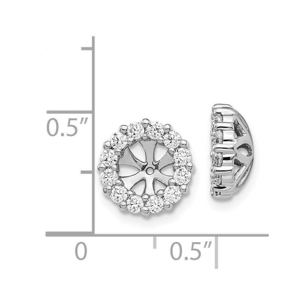 14K Weißgold Diamant Ohrring Jacken
