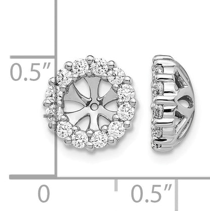 14K Weißgold Ohrring-Jacket mit 0,75 ct. laborgezüchtetem Diamant VS/SI+ G+ für 5,25 mm Ohrringe