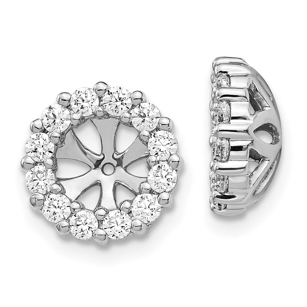 14K Weißgold Ohrring-Jacket mit 0,75 ct. laborgezüchtetem Diamant VS/SI+ G+ für 5,25 mm Ohrringe
