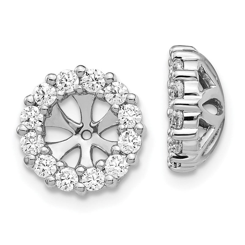 14K Weißgold Ohrring-Jacket mit 0,75 ct. laborgezüchtetem Diamant VS/SI+ G+ für 5,25 mm Ohrringe
