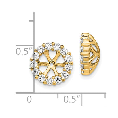 10K Gelbgold Diamant Ohrring Jacken