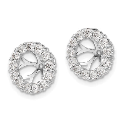 14K Weißgold Ohrring-Jacket, 1 ct. Laborgezüchteter Diamant VS/SI+ G+ für 6,5 mm