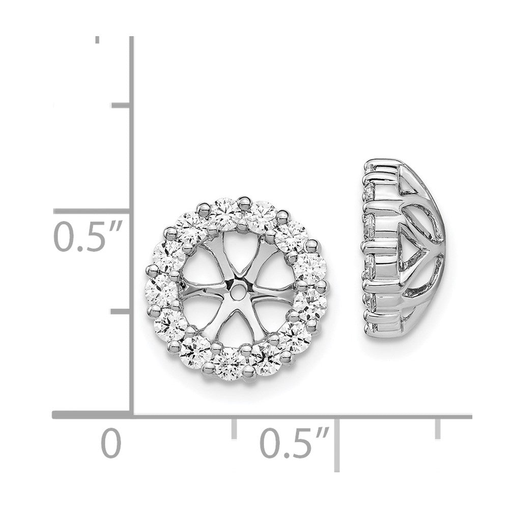 14K Weißgold Diamant Ohrring Jacken