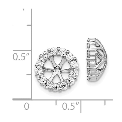 14K Weißgold Diamant Ohrring Jacken