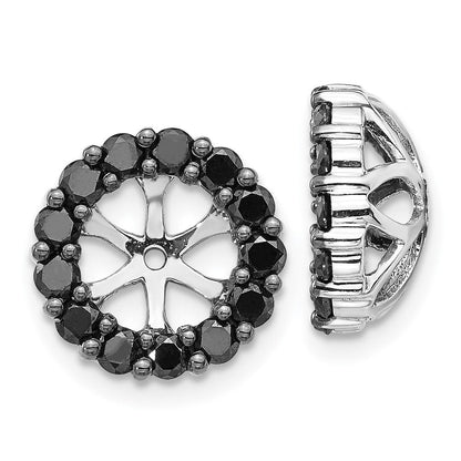 14K Weißgold Schwarz Diamant Ohrring Jacken