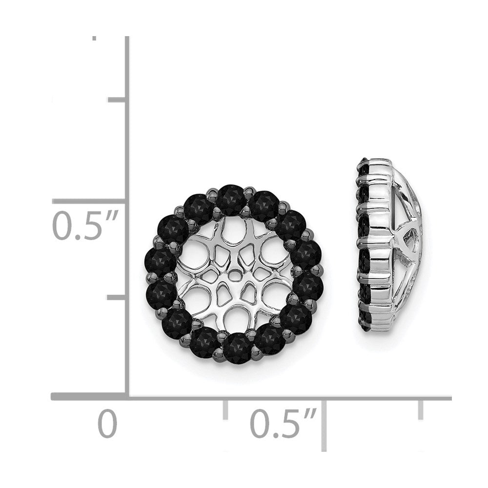 14K Weißgold Schwarz Diamant Ohrring Jacken