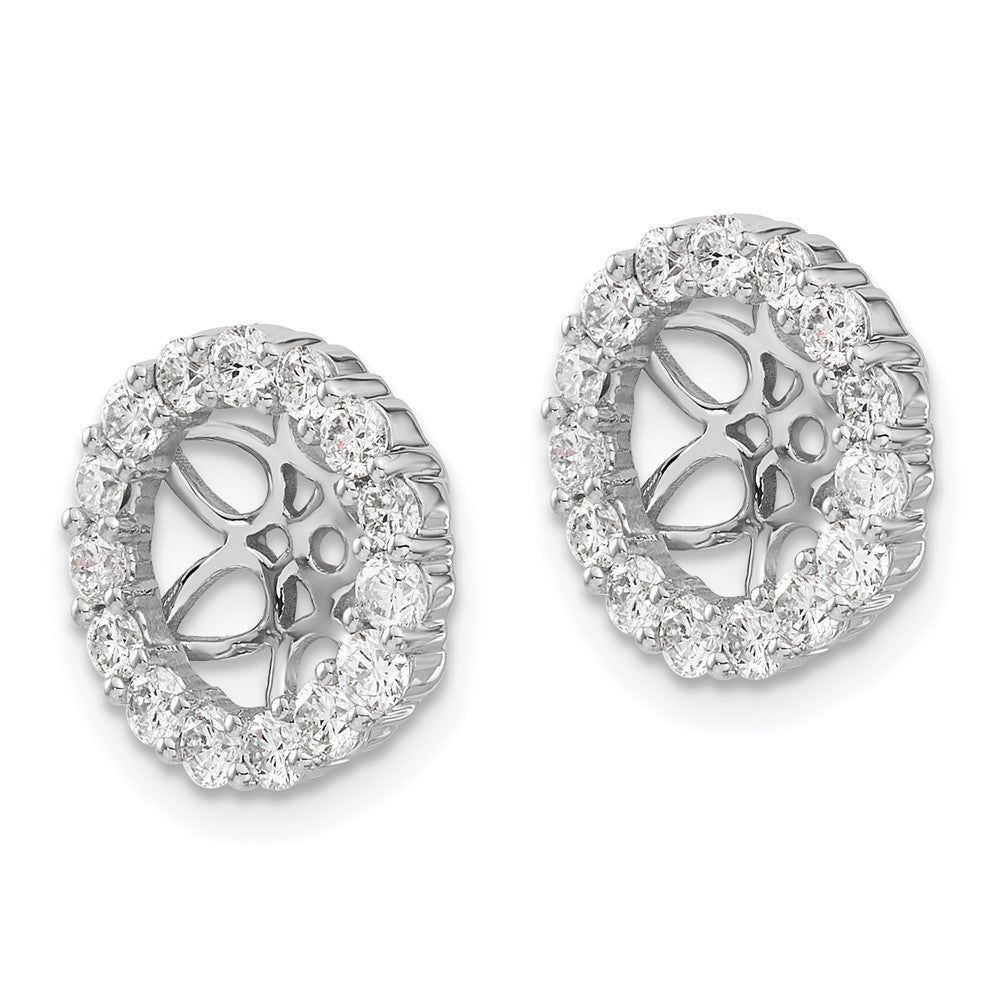 14K Weißgold Diamant Ohrring Jacken