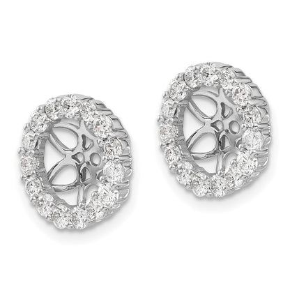 14K Weißgold Diamant Ohrring Jacken
