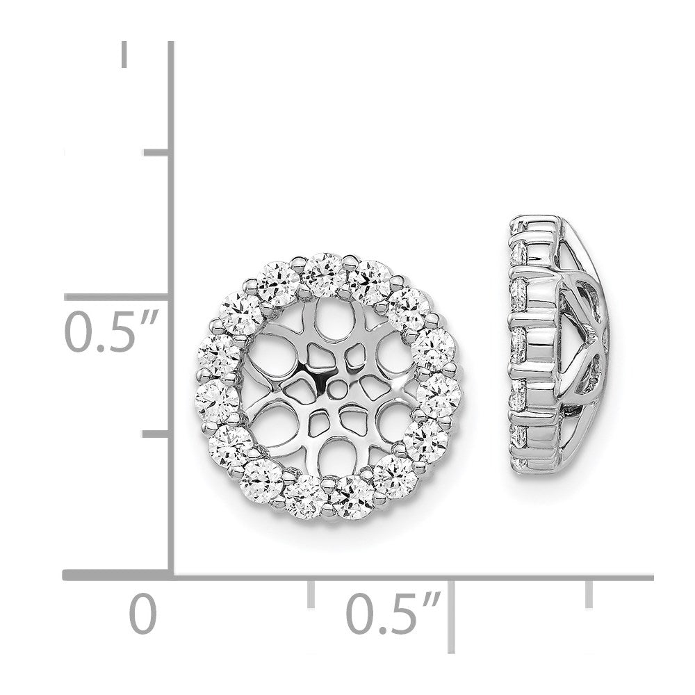 14K Weißgold Diamant Ohrring Jacken