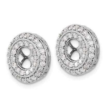 14K Weißgold Fantasie Diamant Ohrring Jacken