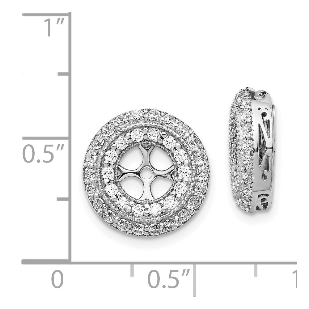 14K Weißgold Fantasie Diamant Ohrring Jacken