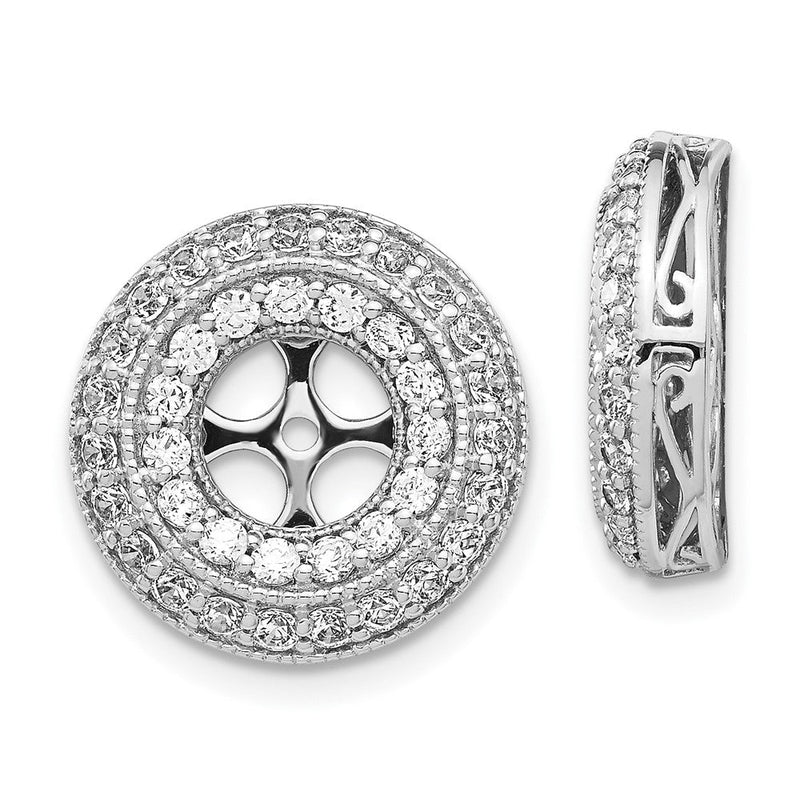 14K Weißgold Fantasie Diamant Ohrring Jacken