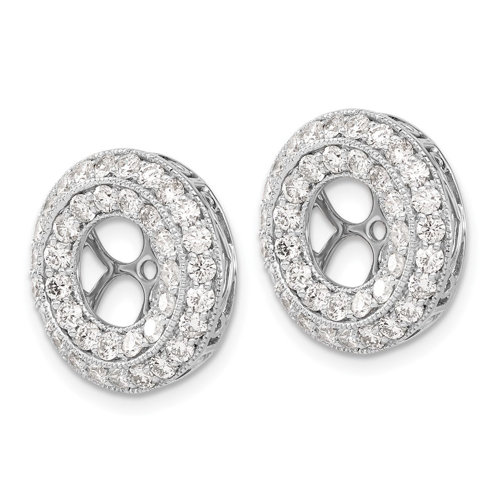14K Weißgold Fantasie Diamant Ohrring Jacken