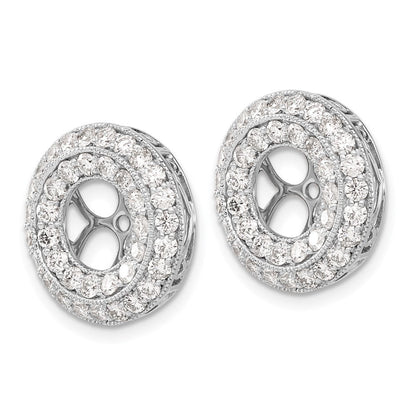 14K Weißgold Fantasie Diamant Ohrring Jacken