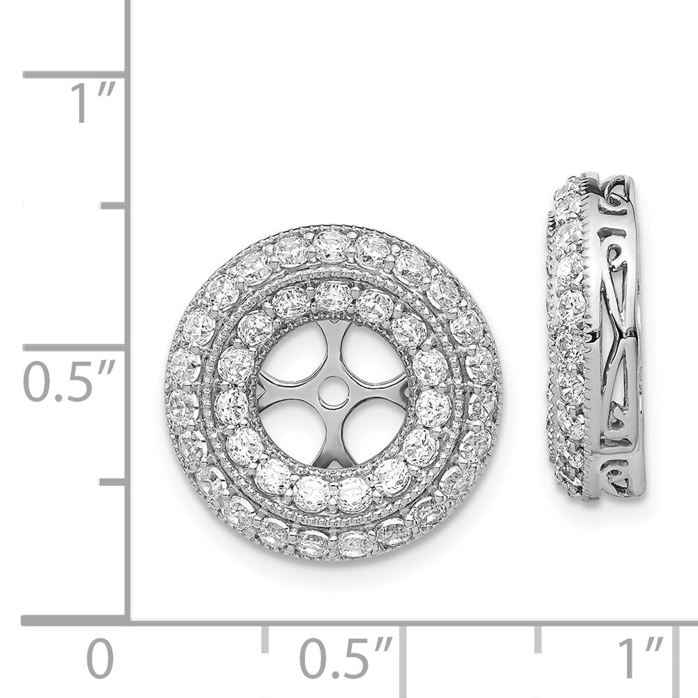 14K Weißgold Fantasie Diamant Ohrring Jacken