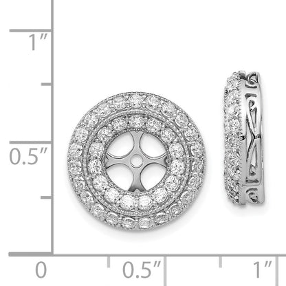 14K Weißgold Fantasie Diamant Ohrring Jacken