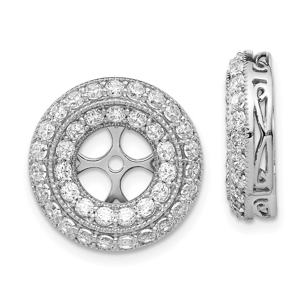 14K Weißgold Fantasie Diamant Ohrring Jacken