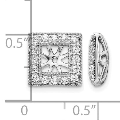 14K Weißgold Ohrring-Jacket mit 0,5 ct. laborgezüchteten Diamanten VS/SI+ G+, 4,75 mm