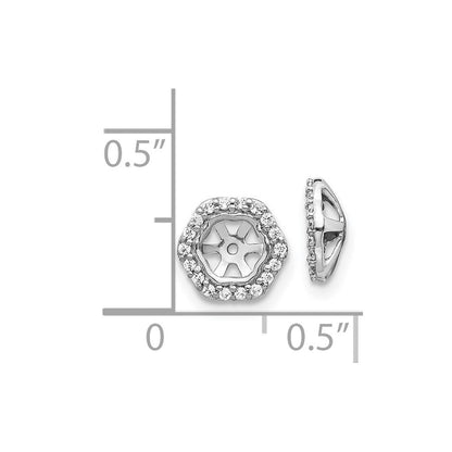 14K Weißgold Hexagon Diamant Ohrring Jacken