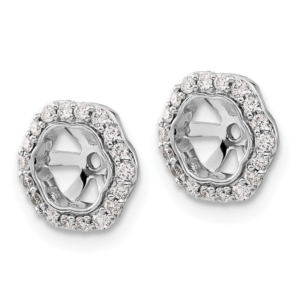 10K Weißgold Diamant Ohrring Jacken