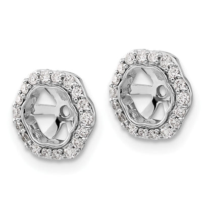 10K Weißgold Diamant Ohrring Jacken