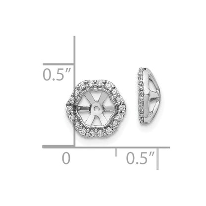 10K Weißgold Diamant Ohrring Jacken