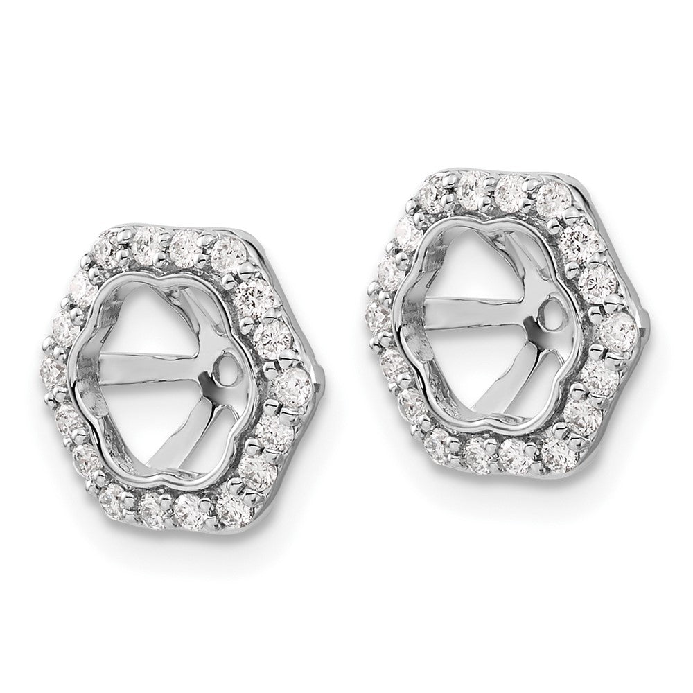 10K Weißgold Diamant Ohrring Jacken