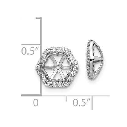 10K Weißgold Diamant Ohrring Jacken
